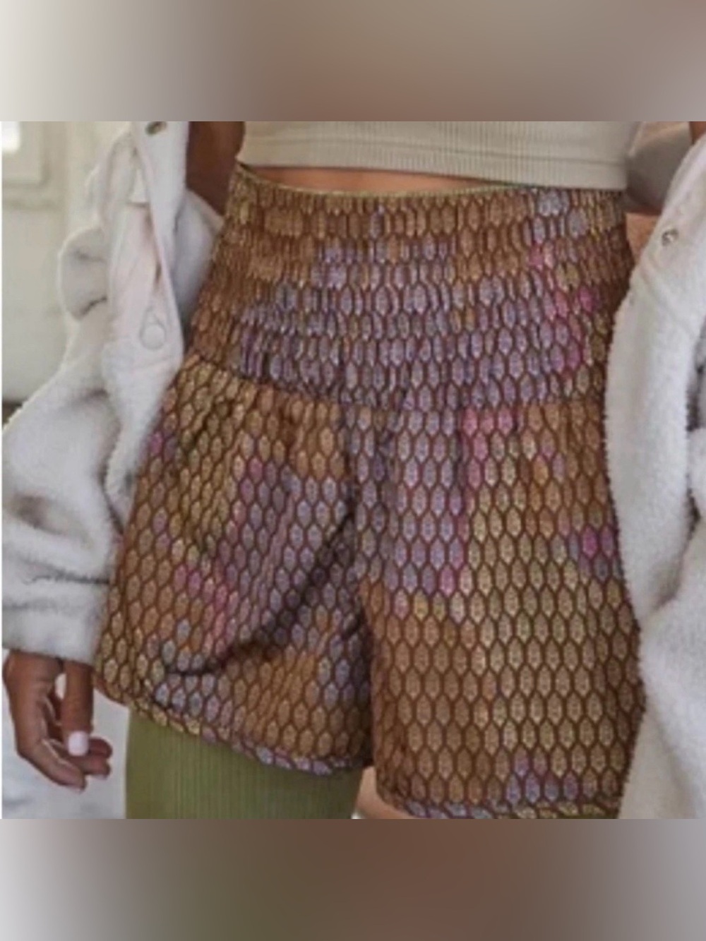 👉3/$25 Free People FP Movement Way Home Shorts in the "Buti Bayan Tree Combo" XS